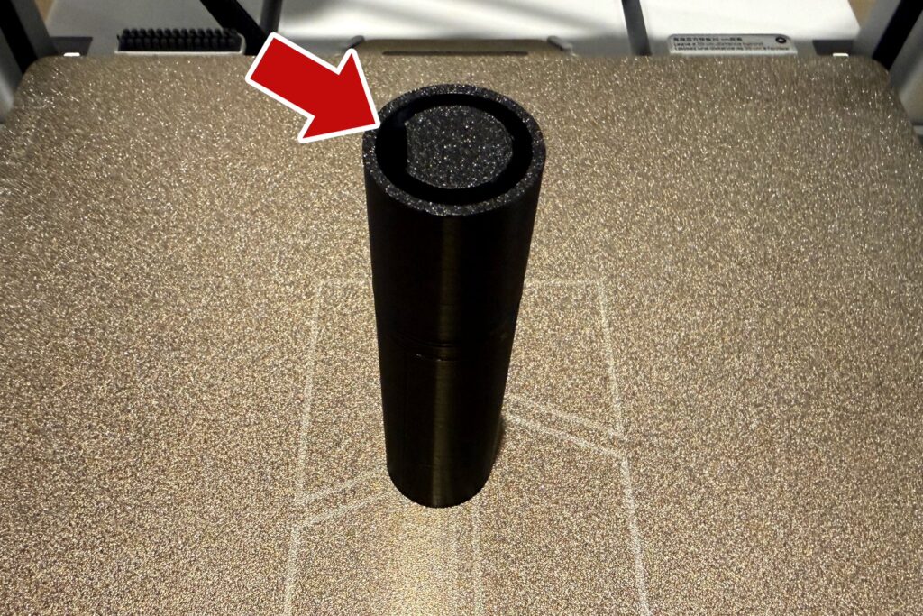 Revised 3D-printed connector with a wider local clearance slot to avoid the burr.